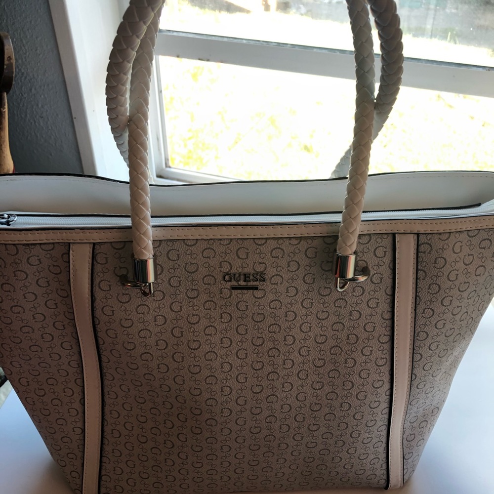 Guess Tote light blue/gray / white Beautiful